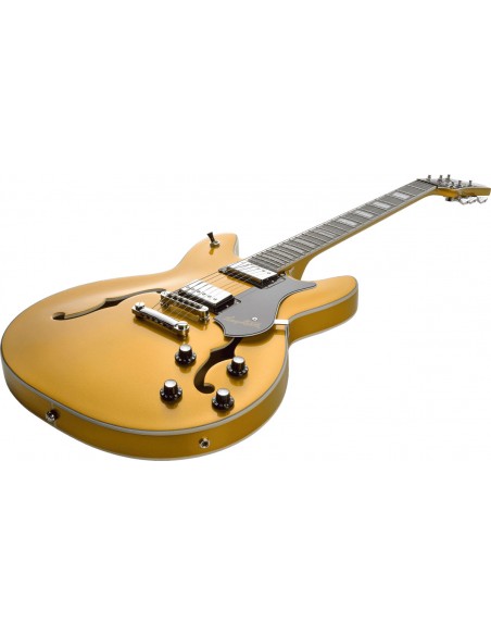 Hagstrom Justin York Viking Gold Or Brillant Guitare électrique 